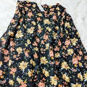 Agnes & Dora Floral Midi Skirt XXL
